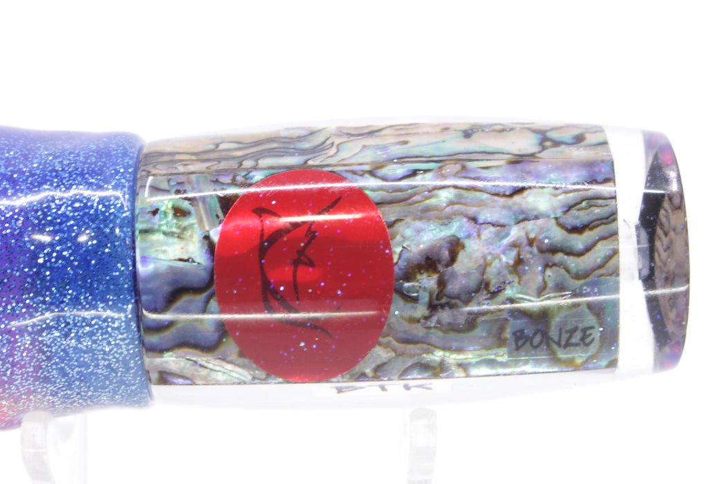 Bonze Lures Paua Shell Red Eyes BTK 10" 7oz Skirted Blue-Silver/Pink