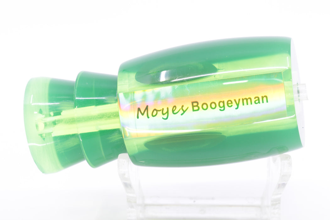 Moyes Lures Lime Green MOP Black Back Taxi Eyes Boogeyman 12" 4oz