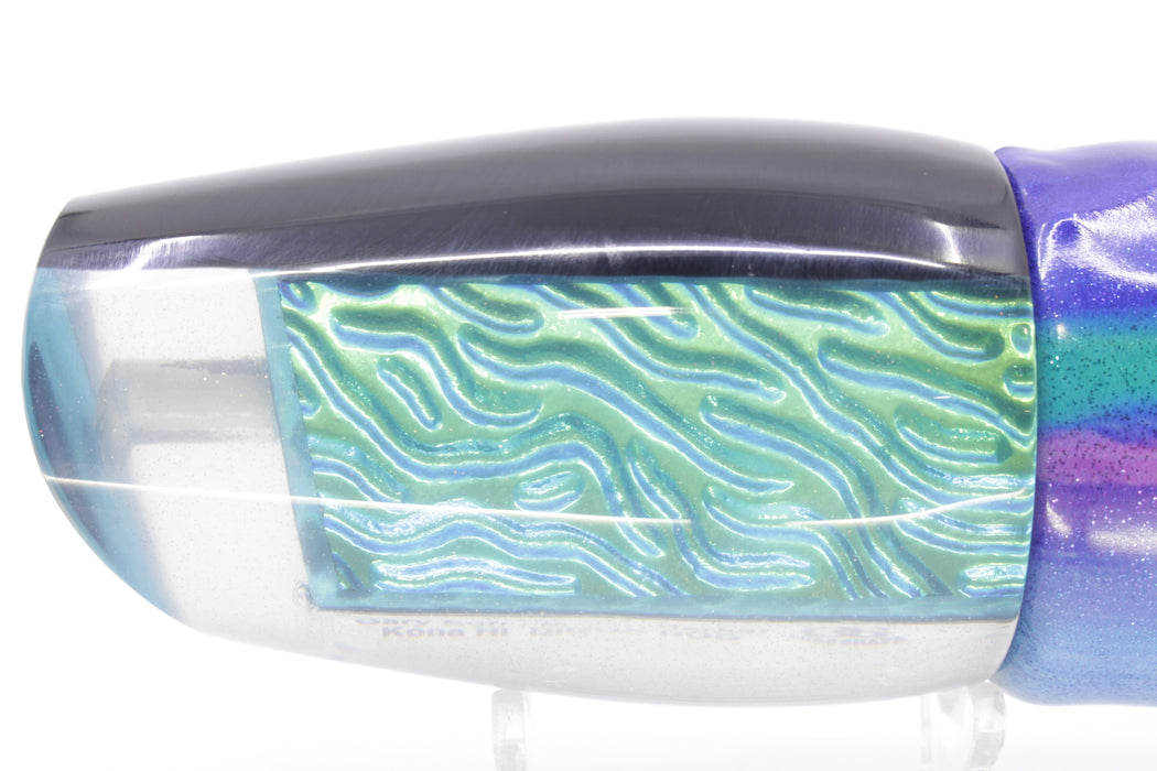 Marlin Magic Ice Blue-Akule Lava Black Back Super Digga Dog 16" 13oz FT Vinyl Blueberry