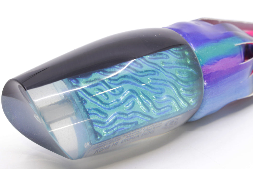 Marlin Magic Ice Blue-Akule Lava Black Back Super Digga Dog 16" 13oz FT Vinyl Blueberry