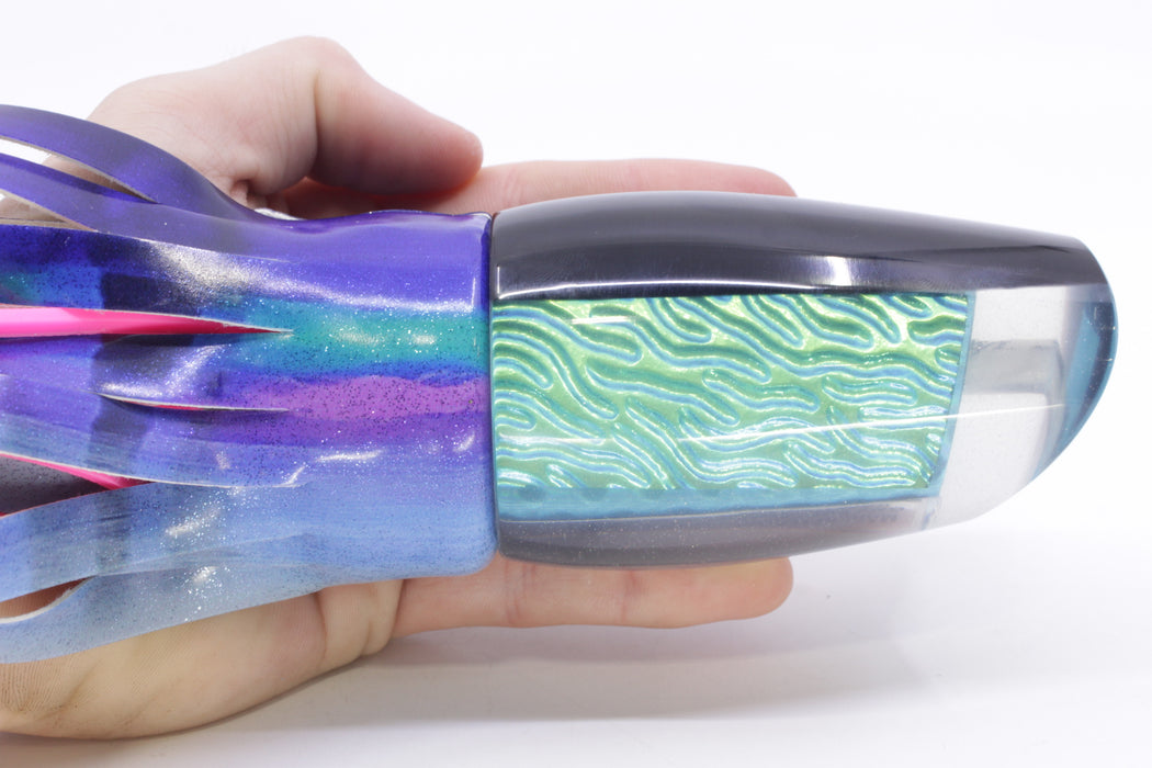 Marlin Magic Ice Blue-Akule Lava Black Back Super Digga Dog 16" 13oz FT Vinyl Blueberry