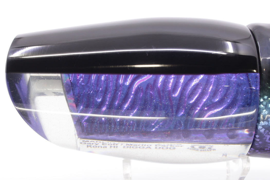 Marlin Magic Purple-Blue Lava Black Back Super Digga Dog 16" 15.5oz Skirted Black-Purple