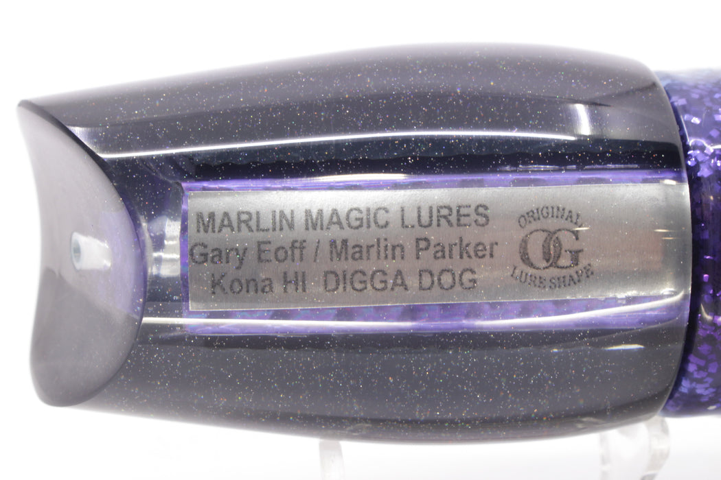 Marlin Magic Purple-Blue Lava Black Back Super Digga Dog 16" 15.5oz Skirted Black-Purple