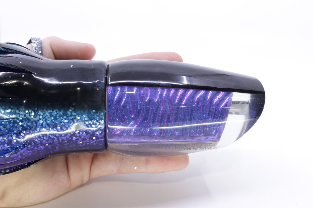 Marlin Magic Purple-Blue Lava Black Back Super Digga Dog 16" 15.5oz Skirted Black-Purple