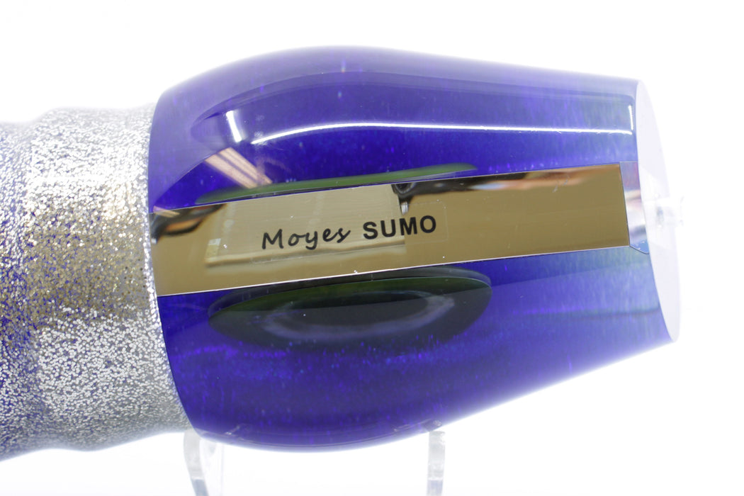 Moyes Lures Mirrored Blue Glitter Back Sumo Teaser 27oz Skirted