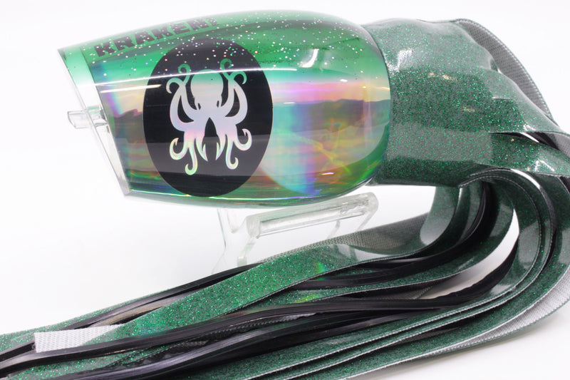 Kraken Fish Co. Silver Rainbow Green Back Raptor 16" 14.3oz Vinyl Green