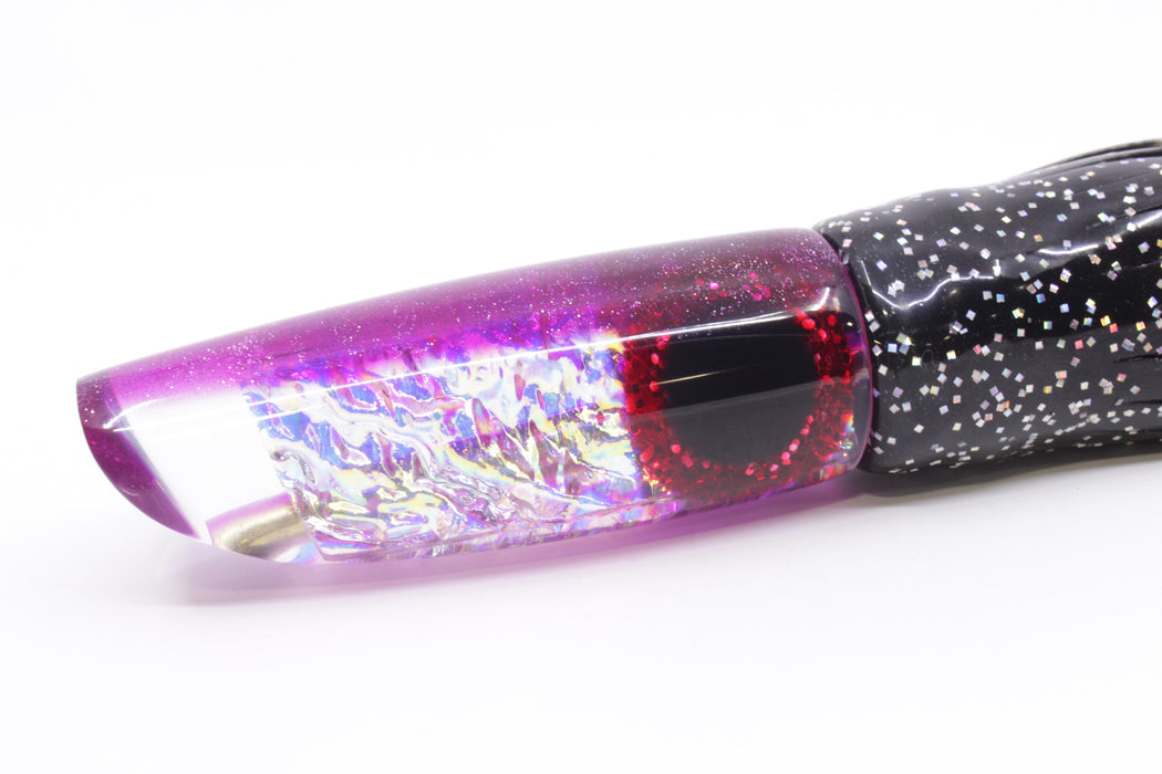 Coggin Lures Ice Rainbow Dichro Purple Back Enticer Swimmer 12" 7oz Skirted Black