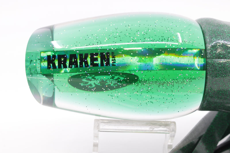 Kraken Fish Co. Silver Rainbow Green Back Raptor 16" 14.3oz Vinyl Green