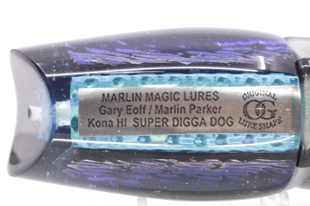 Marlin Magic Ice Blue-Akule Lava Black Back Super Digga Dog 16" 15.5oz Skirted Black Skipjack
