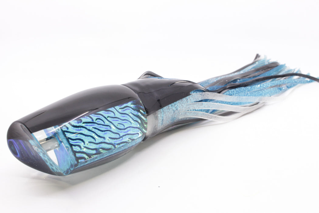 Marlin Magic Ice Blue-Akule Lava Black Back Super Digga Dog 16" 15.5oz Skirted Black Skipjack