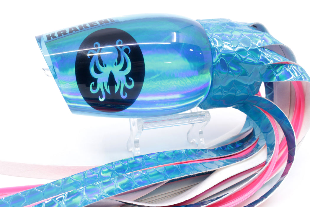 Kraken Fish Co. Ice Blue Rainbow Raptor 16" 14.3oz Vinyl Turquoise Scale