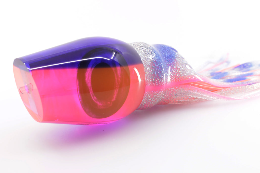 Moyes Lures Fluorescent Pink MOP Blue Back Sumo Teaser 27oz Skirted