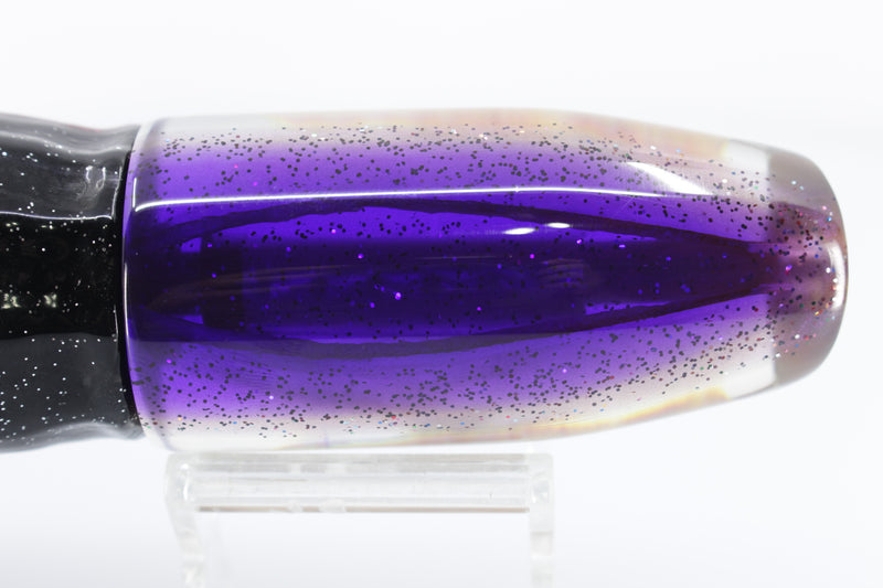 Crampton Baits Real Tan MOP Purple Back Plunger 12" 8.5oz Skirted Black-Purple