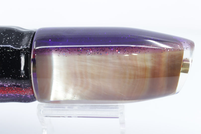Crampton Baits Real Tan MOP Purple Back Plunger 12" 8.5oz Skirted Black-Purple