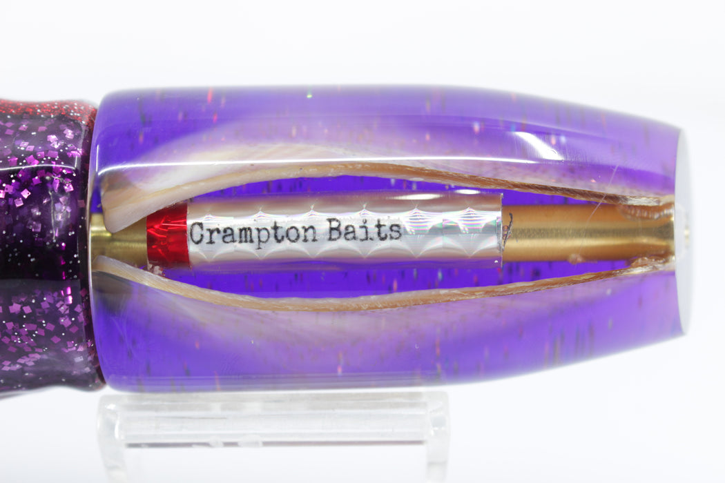 Crampton Baits Real Tan MOP Purple Back Plunger 12" 8.5oz Skirted Black-Purple