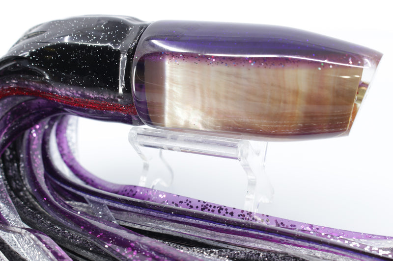 Crampton Baits Real Tan MOP Purple Back Plunger 12" 8.5oz Skirted Black-Purple