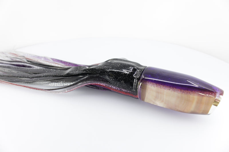 Crampton Baits Real Tan MOP Purple Back Plunger 12" 8.5oz Skirted Black-Purple
