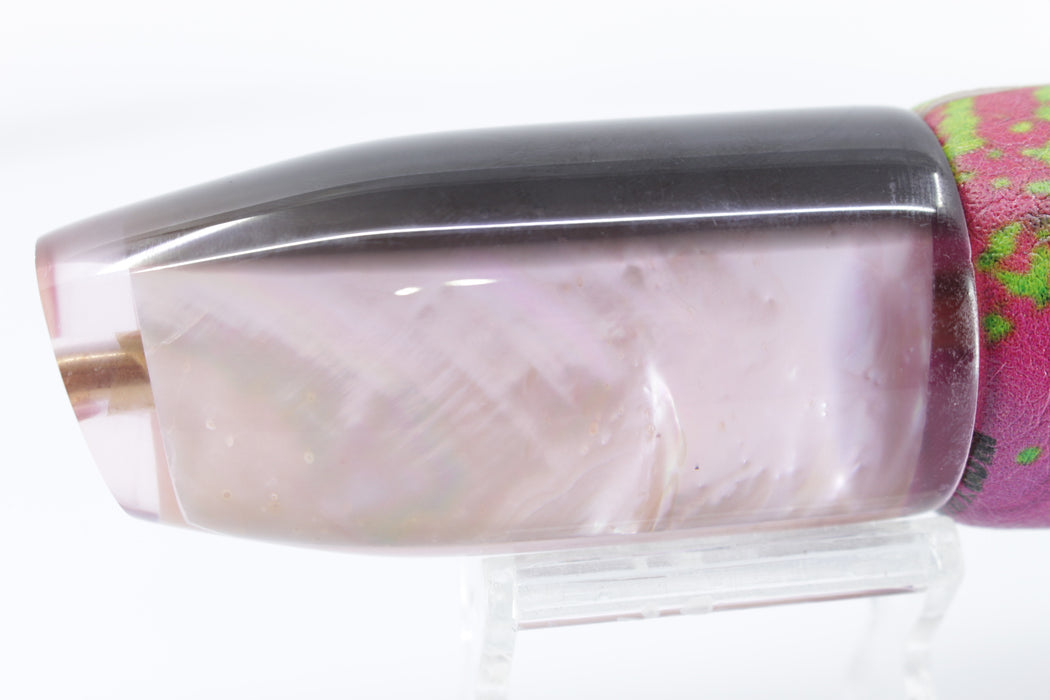 Crampton Baits Pale Pink Real Ripple Shell Black Back Plunger 12" 7oz ALV Pink Mahi
