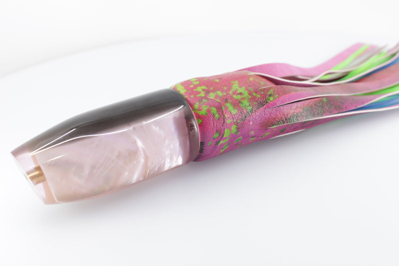 Crampton Baits Pale Pink Real Ripple Shell Black Back Plunger 12" 7oz ALV Pink Mahi