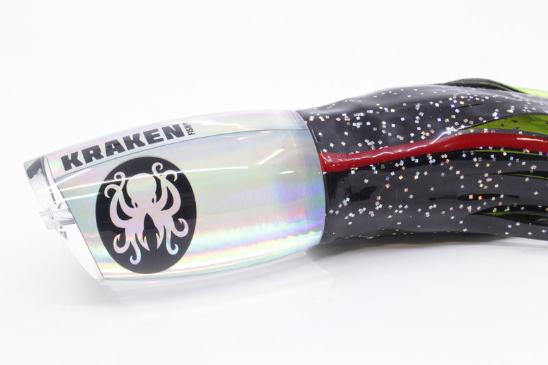 Kraken Fish Co. Silver Rainbow Mayhem 12" 11oz Skirted Black/Rainbow