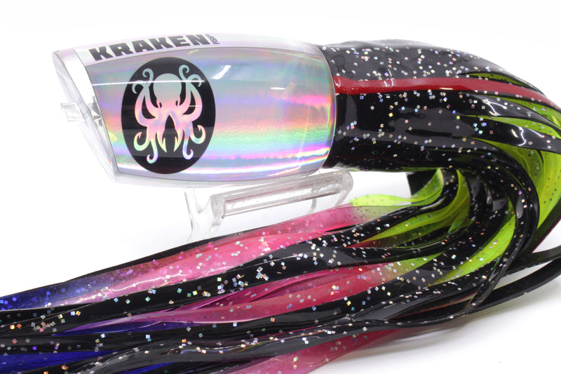 Kraken Fish Co. Silver Rainbow Mayhem 12" 11oz Skirted Black/Rainbow