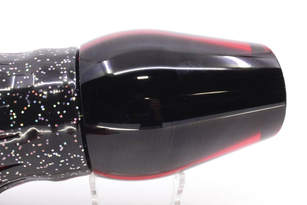 Moyes Lures Red Mirrored Black Back Sumo Teaser 27oz Skirted Black/Red