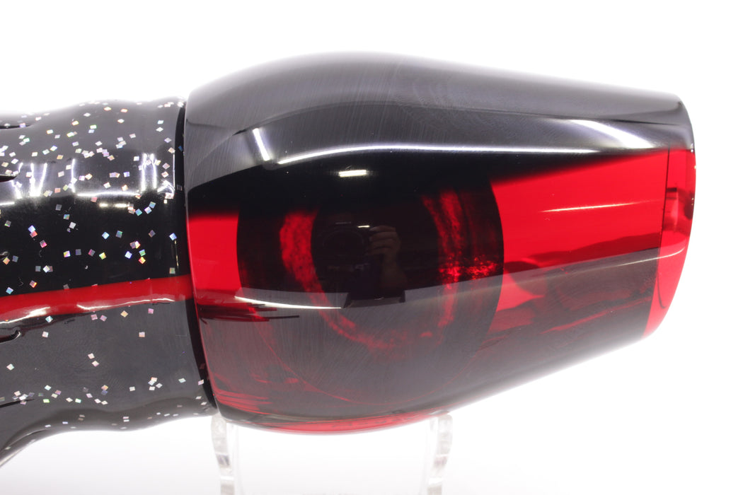 Moyes Lures Red Mirrored Black Back Sumo Teaser 27oz Skirted Black/Red