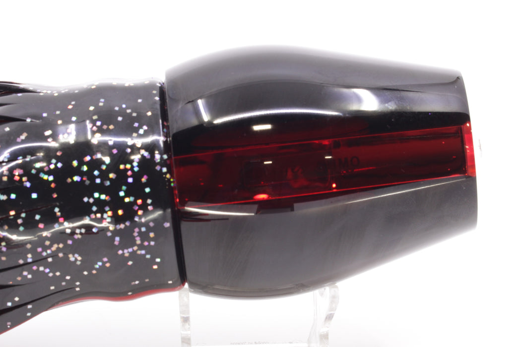 Moyes Lures Red Mirrored Black Back Sumo Teaser 27oz Skirted Black/Red