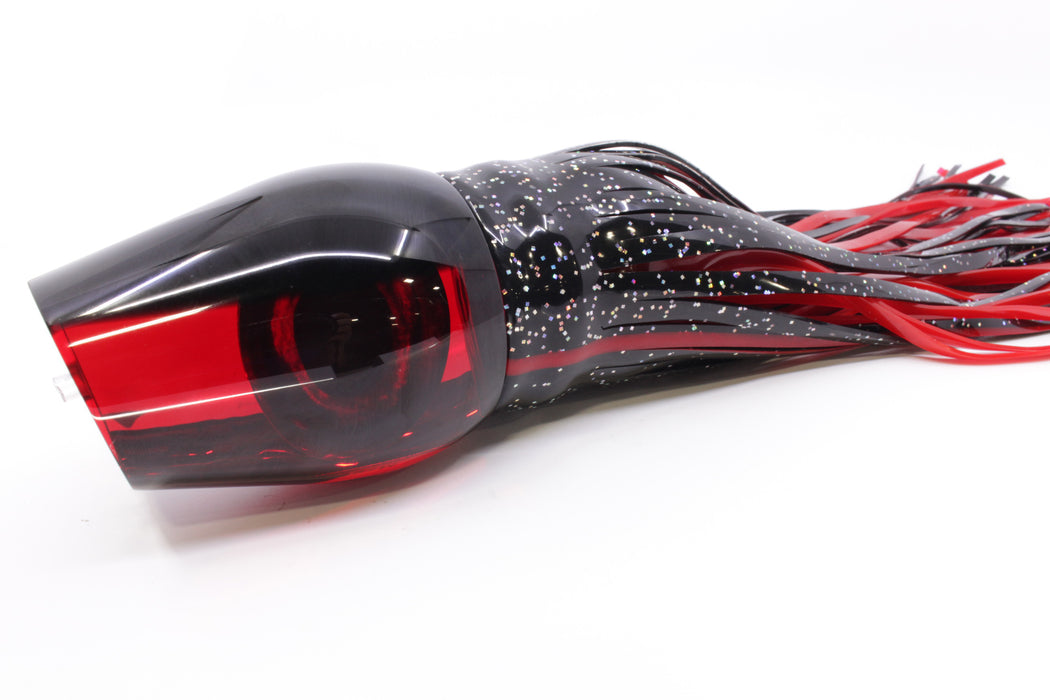 Moyes Lures Red Mirrored Black Back Sumo Teaser 27oz Skirted Black/Red