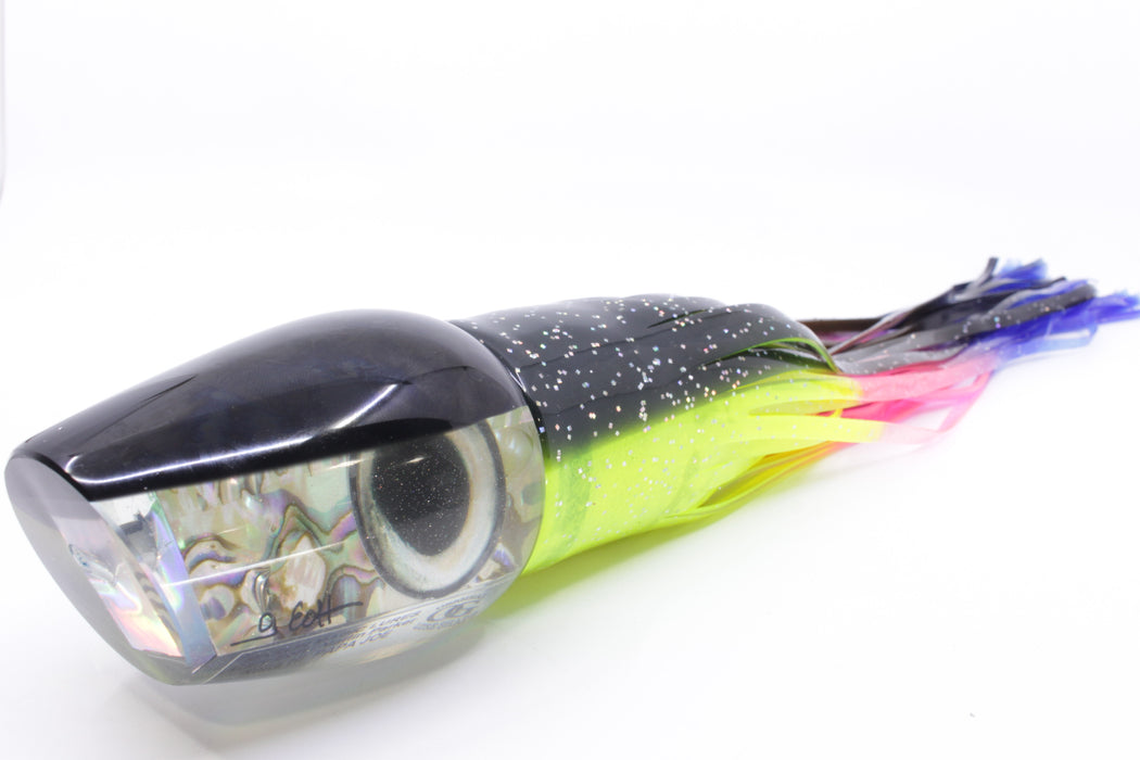 Marlin Magic White Abalone Black Back Taxi Eyes Papa Joe 16" 19oz Skirted Magic Johnson