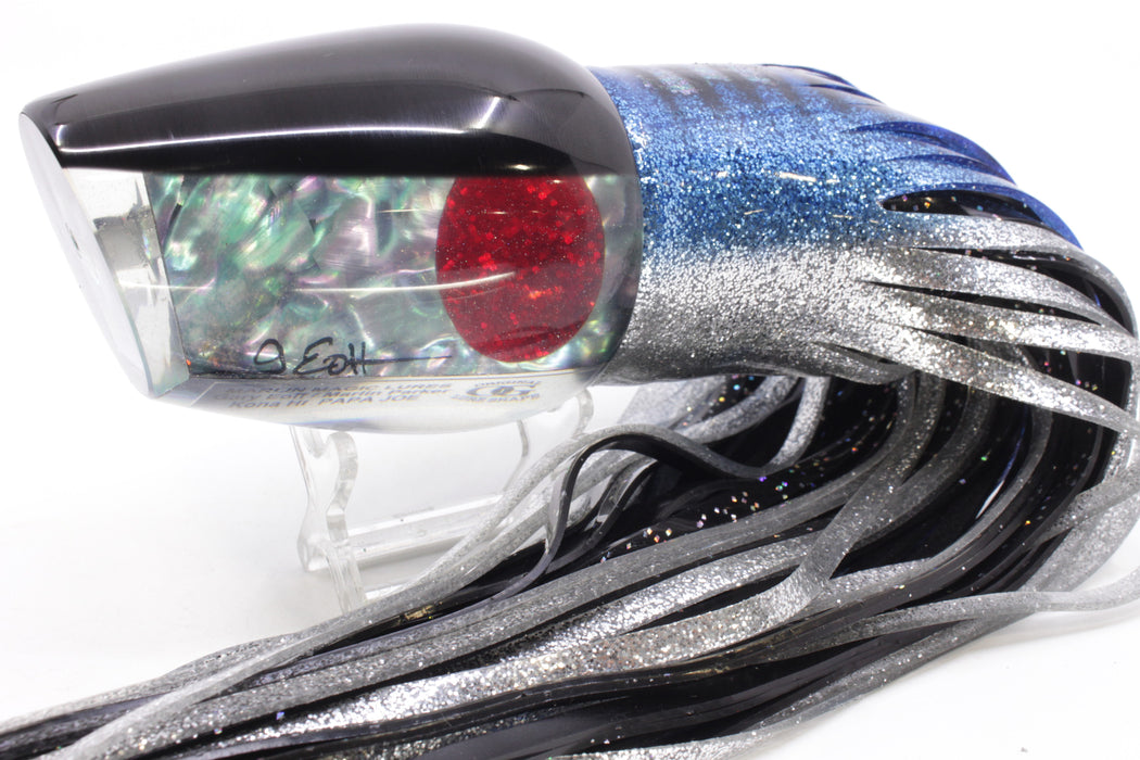 Marlin Magic Blue-Purple Abalone Black Back Papa Joe 16" 19oz Skirted Blue Aurora