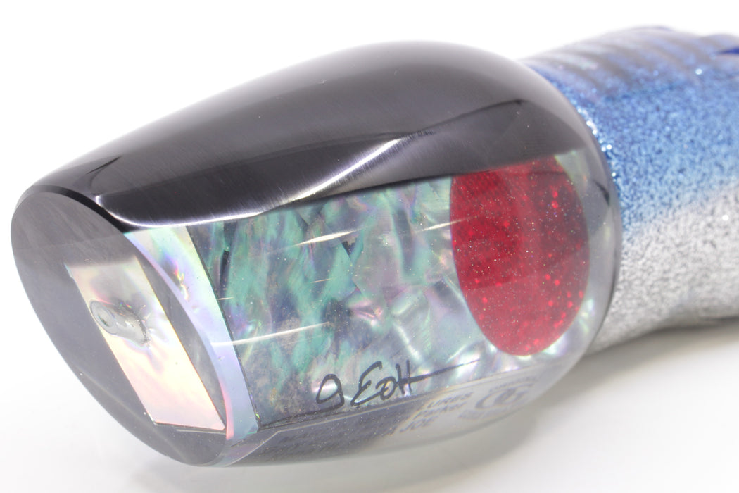 Marlin Magic Blue-Purple Abalone Black Back Papa Joe 16" 19oz Skirted Blue Aurora