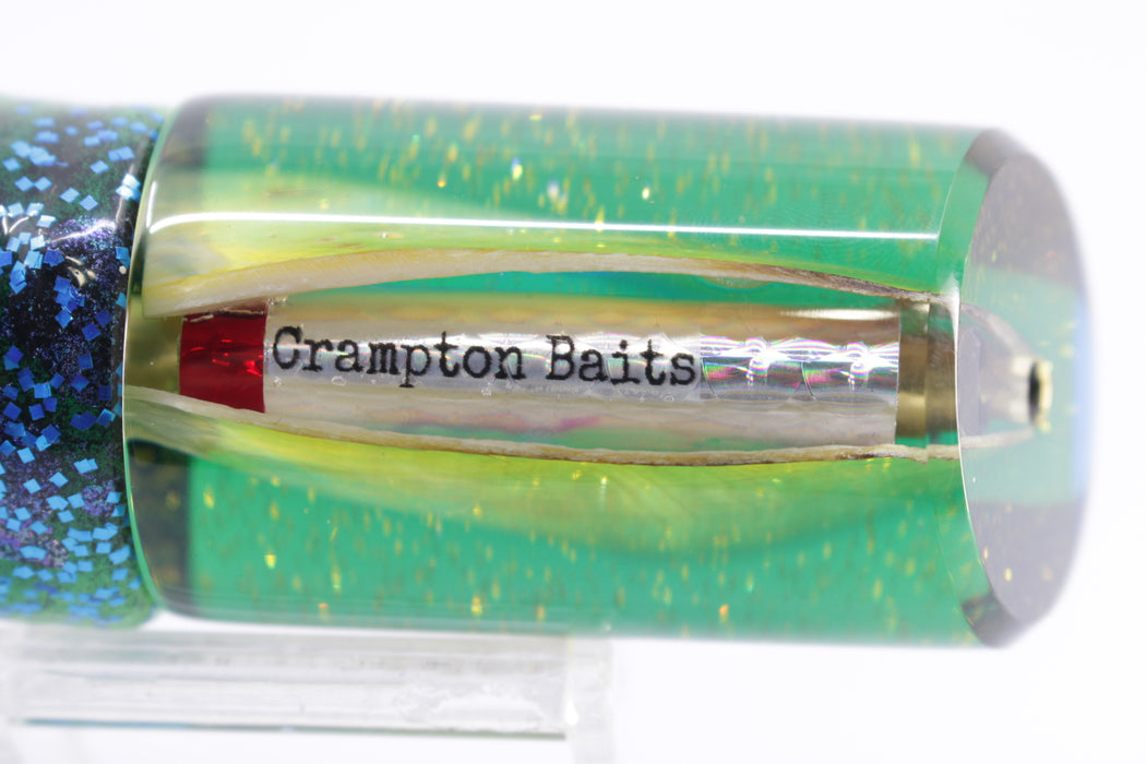 Crampton Baits Real Brown MOP Blue Back 1/4 Tonner 12" 7.3oz Skirted Blue-Green