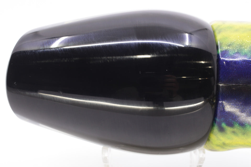 Marlin Magic Golden MOP Black Back Red Eyes Papa Joe 16" 17.5oz Fire Tailz Vinyl Tuna