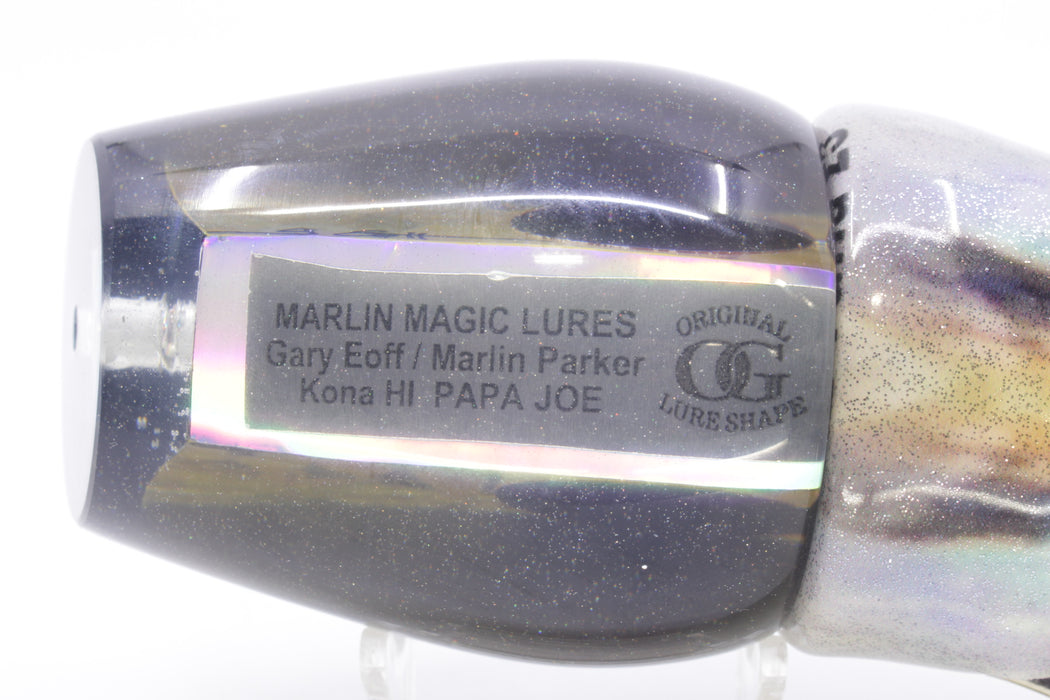 Marlin Magic Golden MOP Black Back Red Eyes Papa Joe 16" 17.5oz Fire Tailz Vinyl Tuna