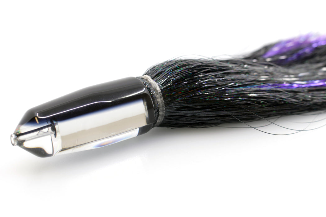 Moyes Lures Mirrored Black Back Sicario Bullet 8" 4.8oz Strobez Black-Purple