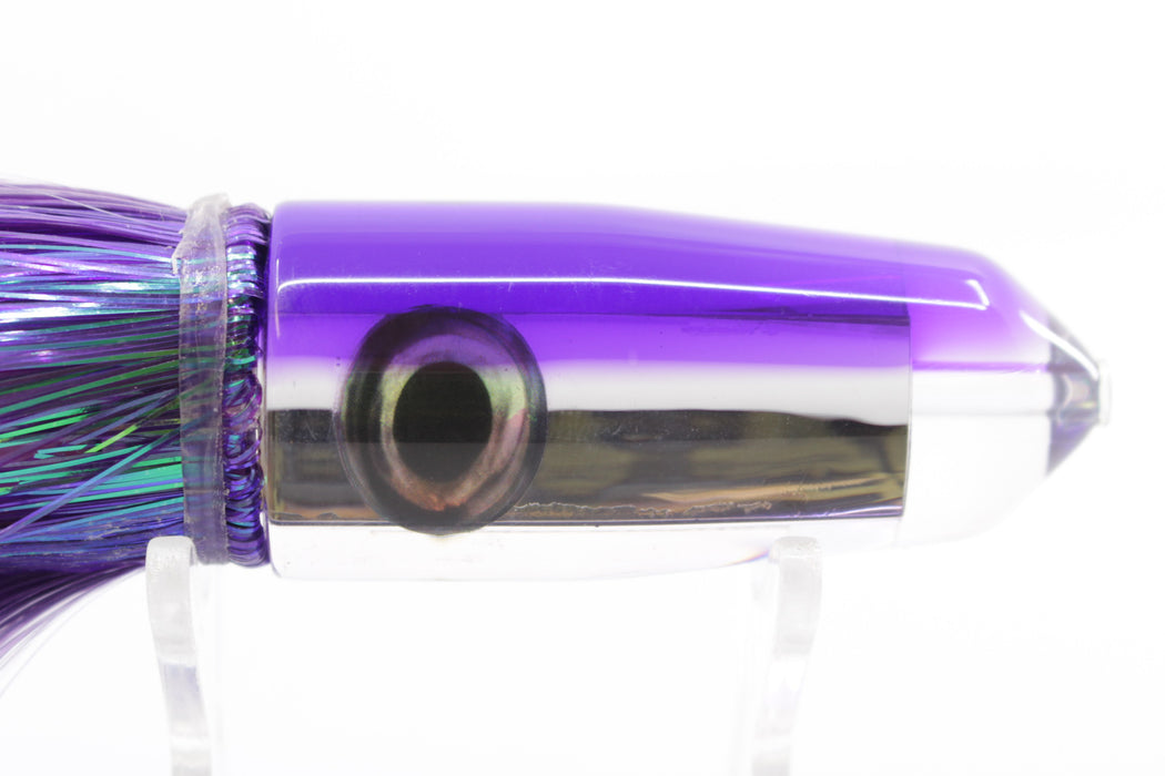 Moyes Lures Mirrored Purple Back Sicario Bullet 8" 4.8oz Strobez Purple-White