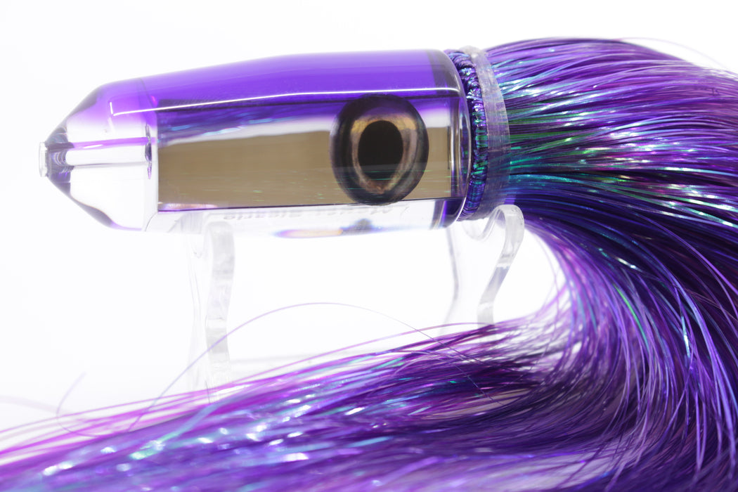 Moyes Lures Mirrored Purple Back Sicario Bullet 8" 4.8oz Strobez Purple-White