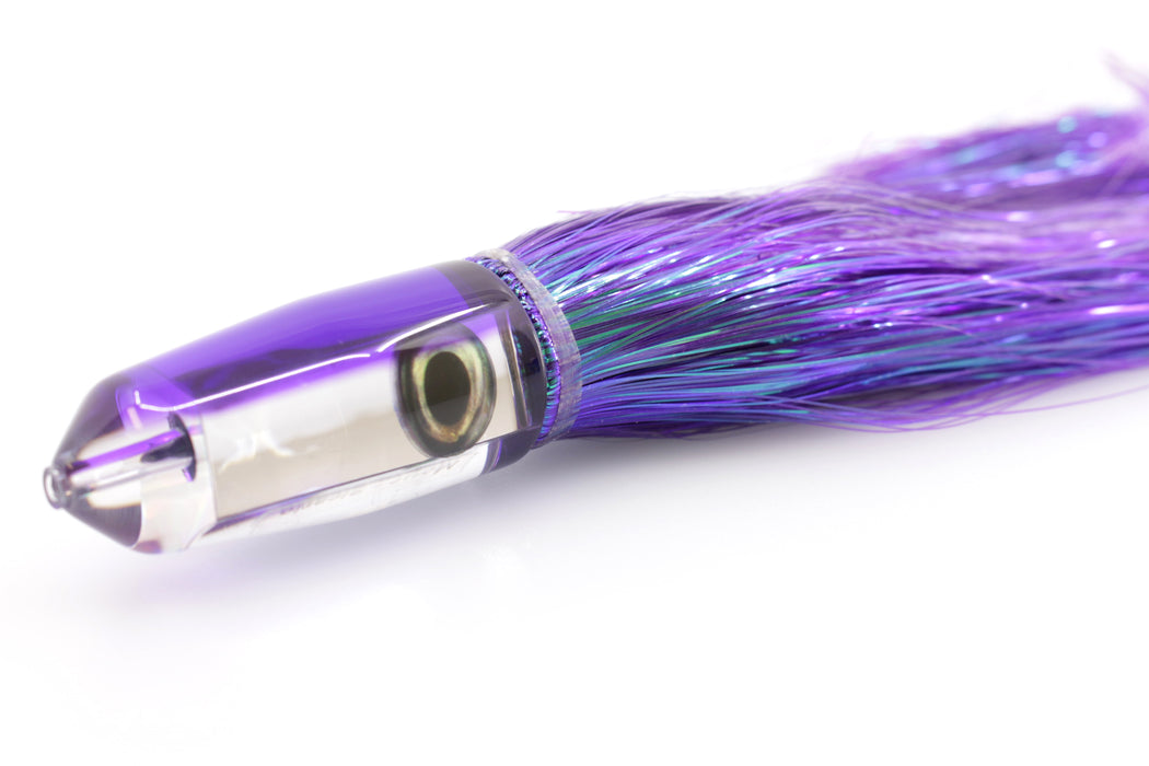 Moyes Lures Mirrored Purple Back Sicario Bullet 8" 4.8oz Strobez Purple-White