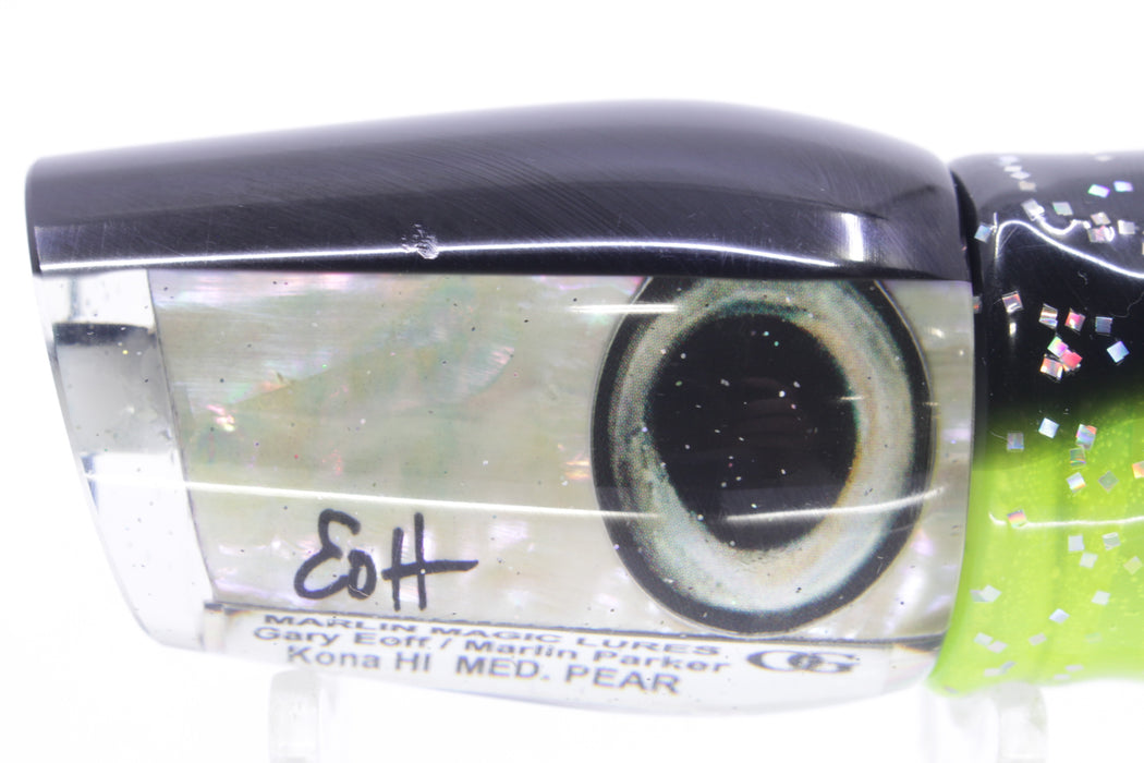 Marlin Magic White Awabi Black Back Medium Pear 10" 8.2oz Skirted Magic Johnson