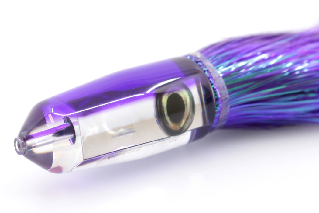 Moyes Lures Mirrored Purple Back Sicario Bullet 8" 4.8oz Strobez Purple-White