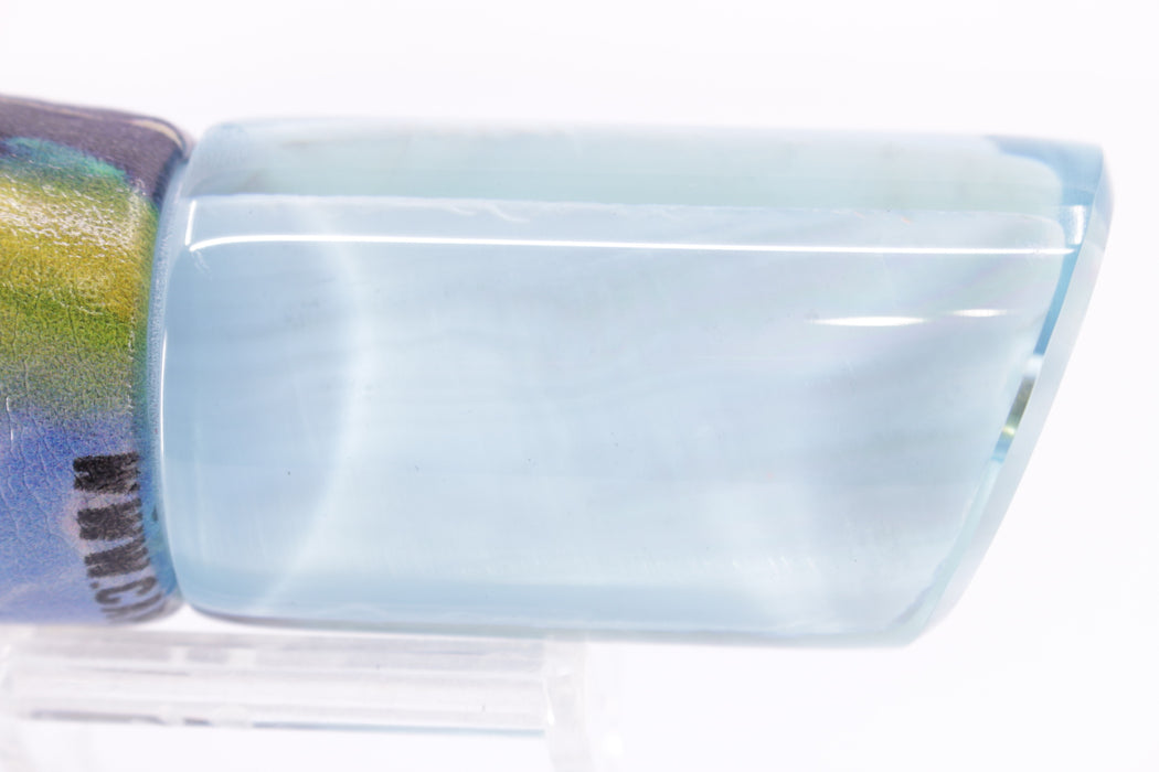 Crampton Baits Ice Blue Resin Real White MOP 1/4 Tonner 12" 6oz ALV Yellowfin Tuna