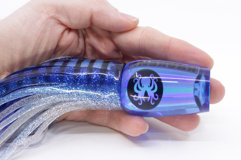 Kraken Fish Co. Blue Rainbow Hollow Point 9" 4oz Skirted Blue Aurora