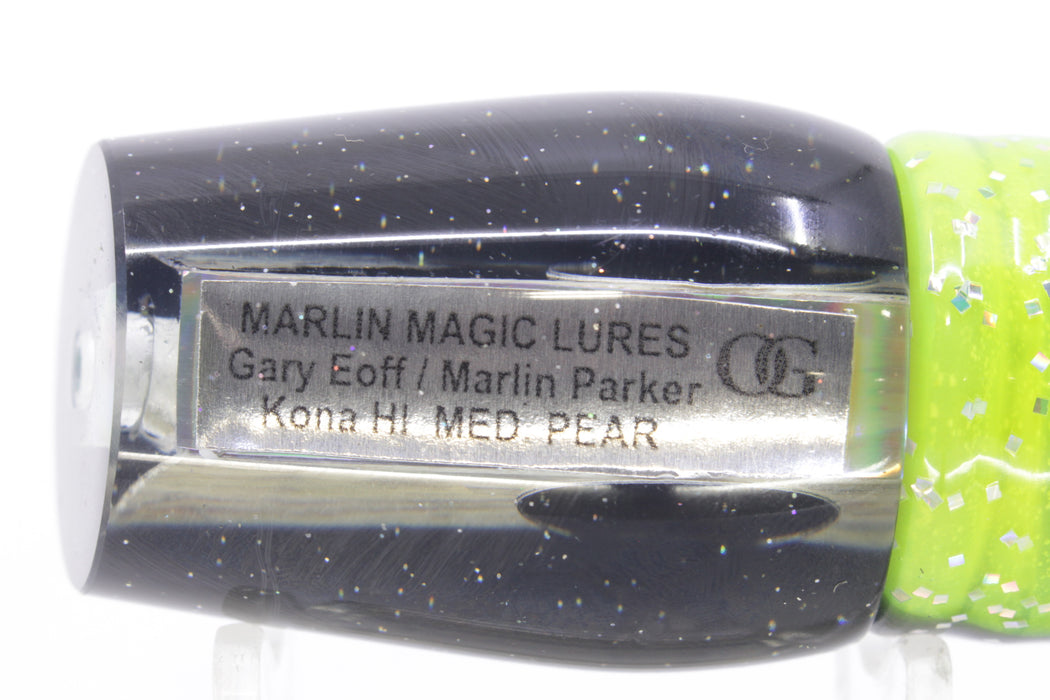 Marlin Magic White Awabi Black Back Medium Pear 10" 8.2oz Skirted Magic Johnson