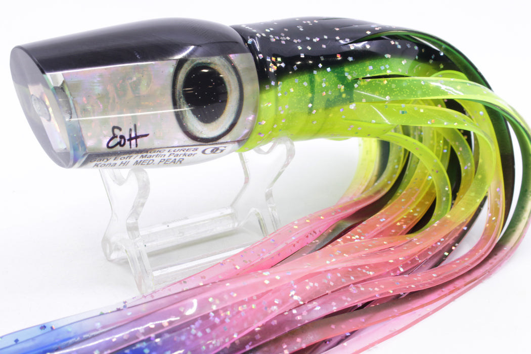 Marlin Magic White Awabi Black Back Medium Pear 10" 8.2oz Skirted Magic Johnson