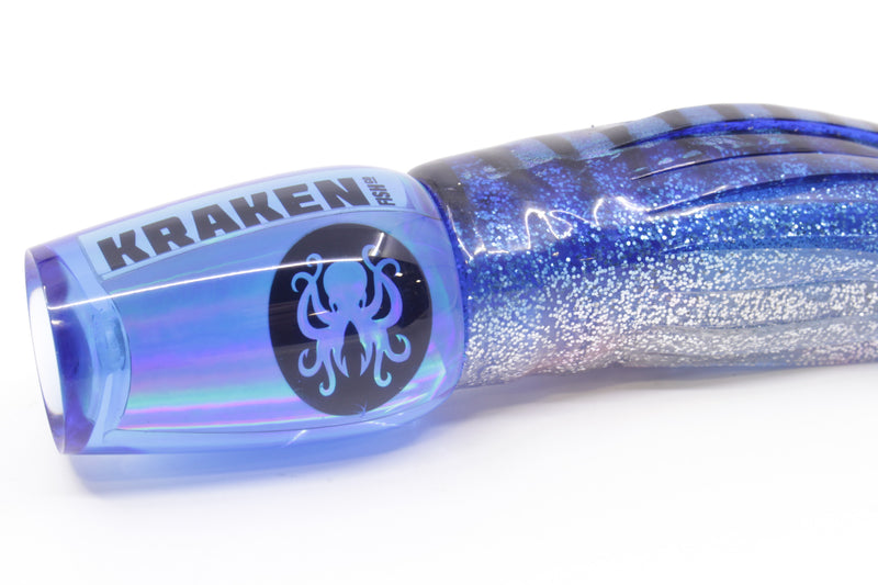 Kraken Fish Co. Blue Rainbow Hollow Point 9" 4oz Skirted Blue Aurora