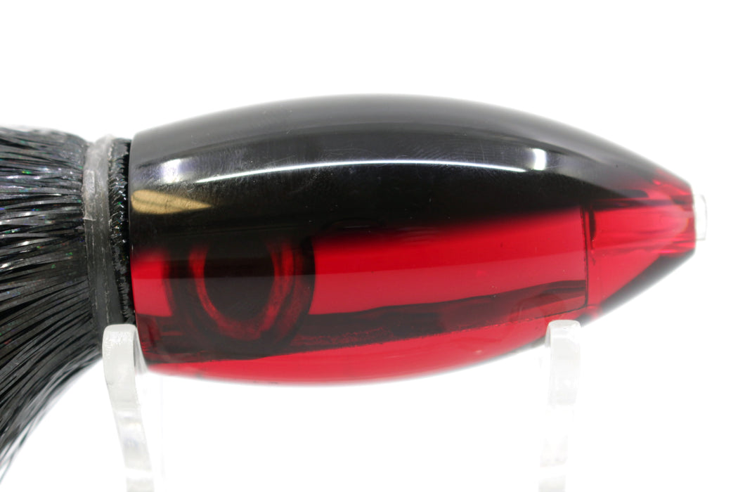 Moyes Lures Red Mirrored Black Back Small Ono Bullet 7" 3.8oz Strobez Black-Red