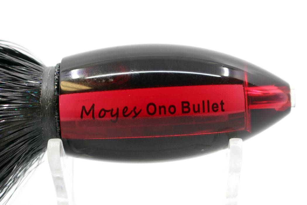 Moyes Lures Red Mirrored Black Back Small Ono Bullet 7" 3.8oz Strobez Black-Red