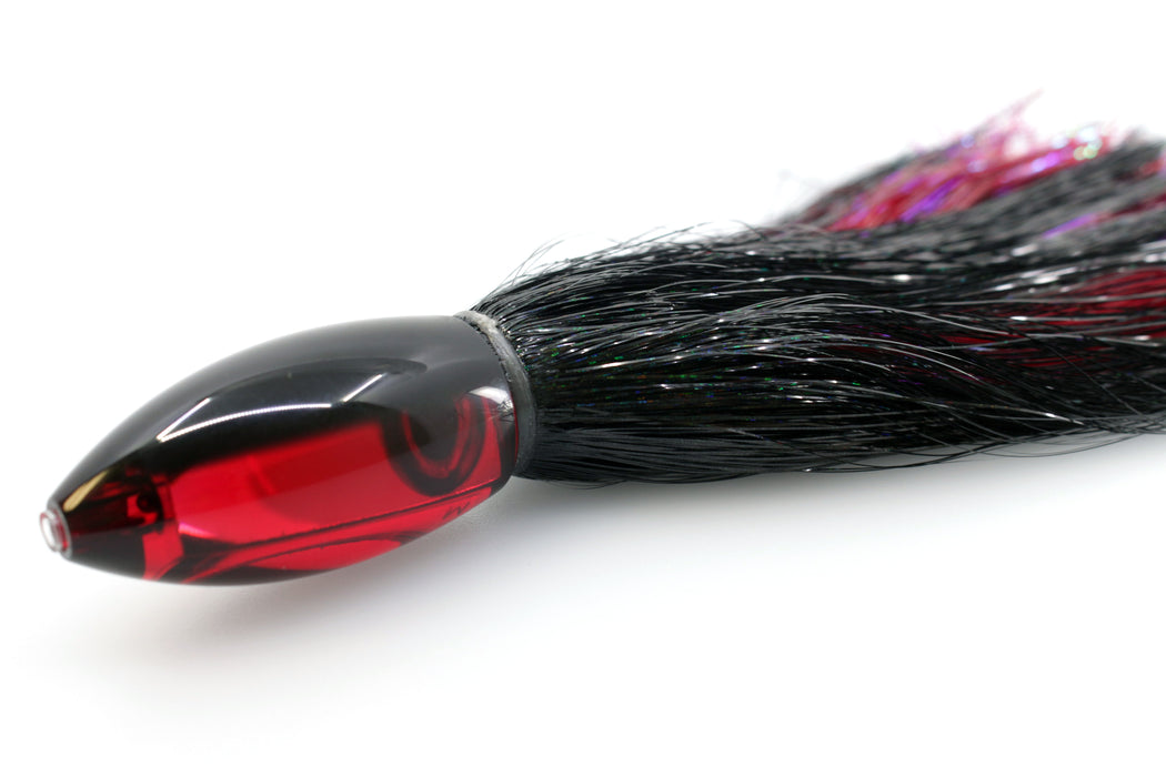 Moyes Lures Red Mirrored Black Back Small Ono Bullet 7" 3.8oz Strobez Black-Red