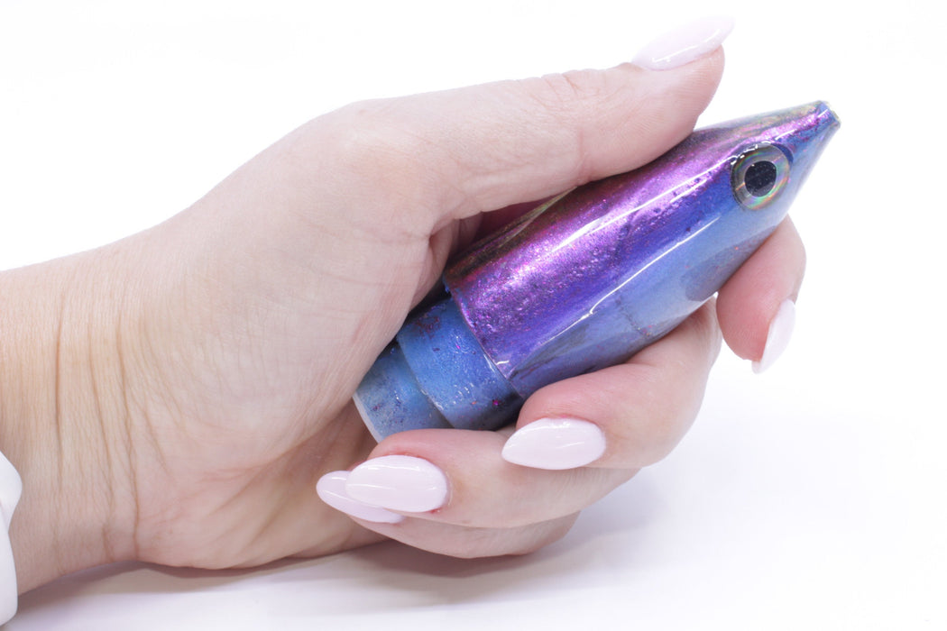 Ali'i Kai Lures Purple-Blue-White Small Aku 9" 4.9oz Head Only EZ-K